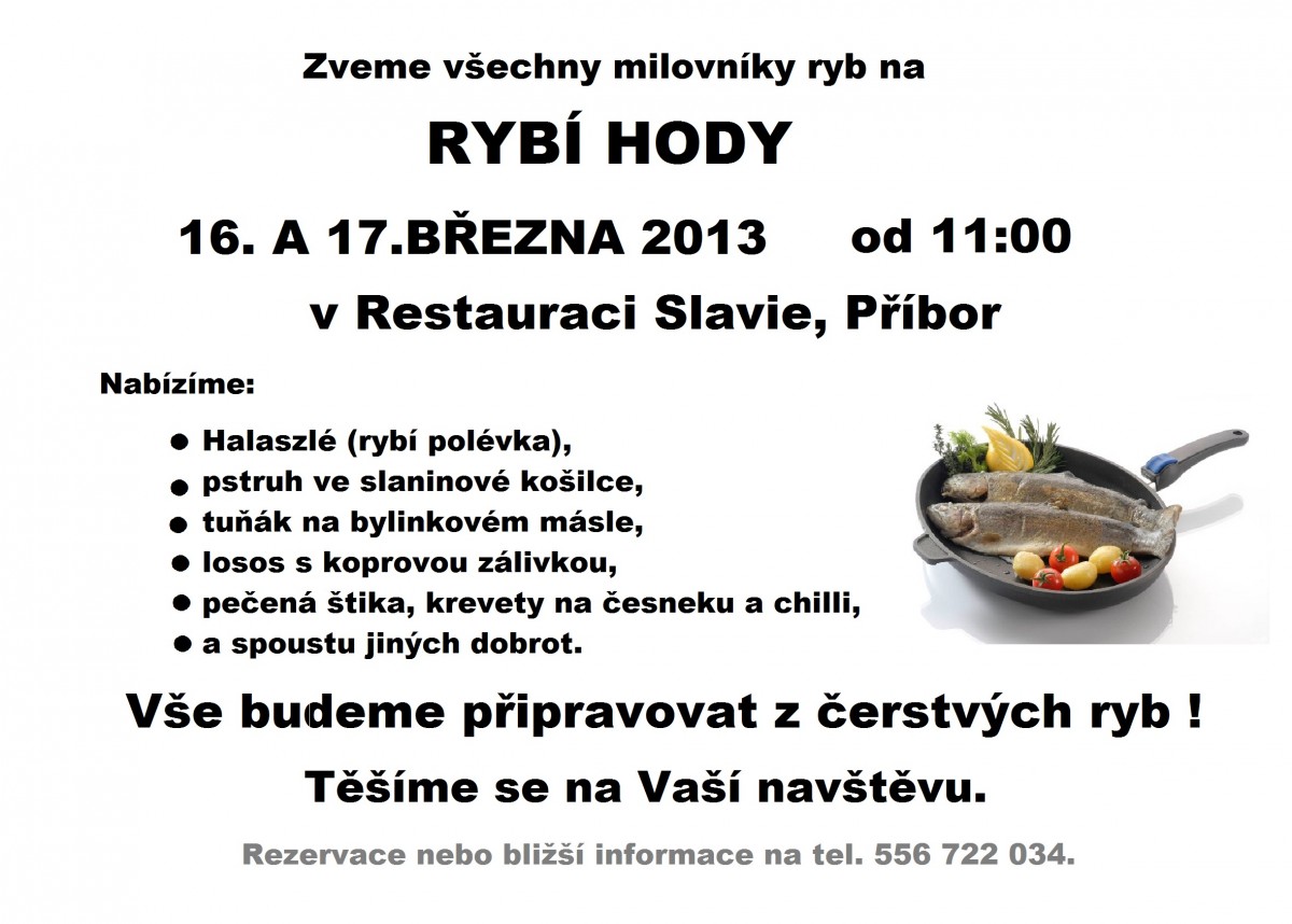 Rybí hody 2013 restaurace Slávie Příbor