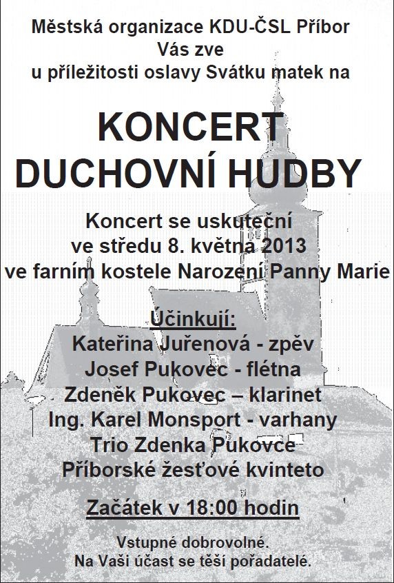 Koncert duchovní hudby
