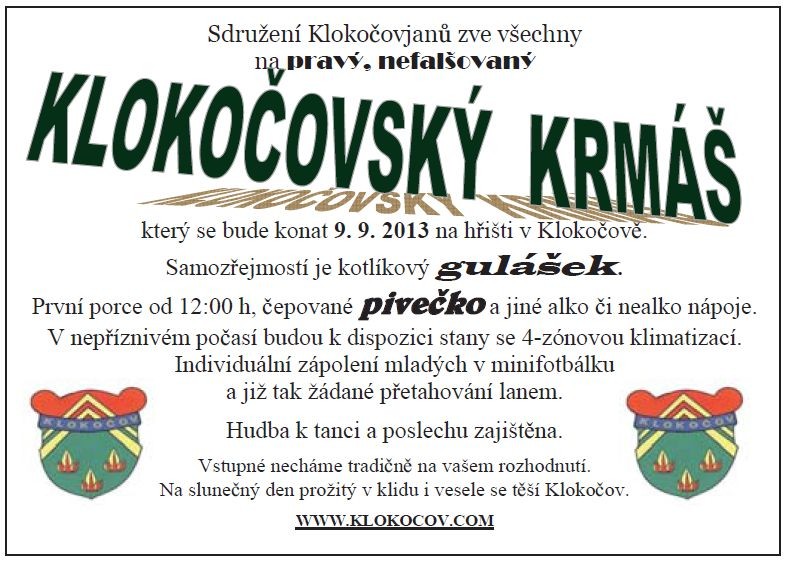 Klokočovský krmáš 2013 Příbor