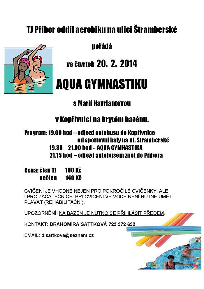 20. února 2014 AQUA GYMNASTIKA KOPŘIVNICE