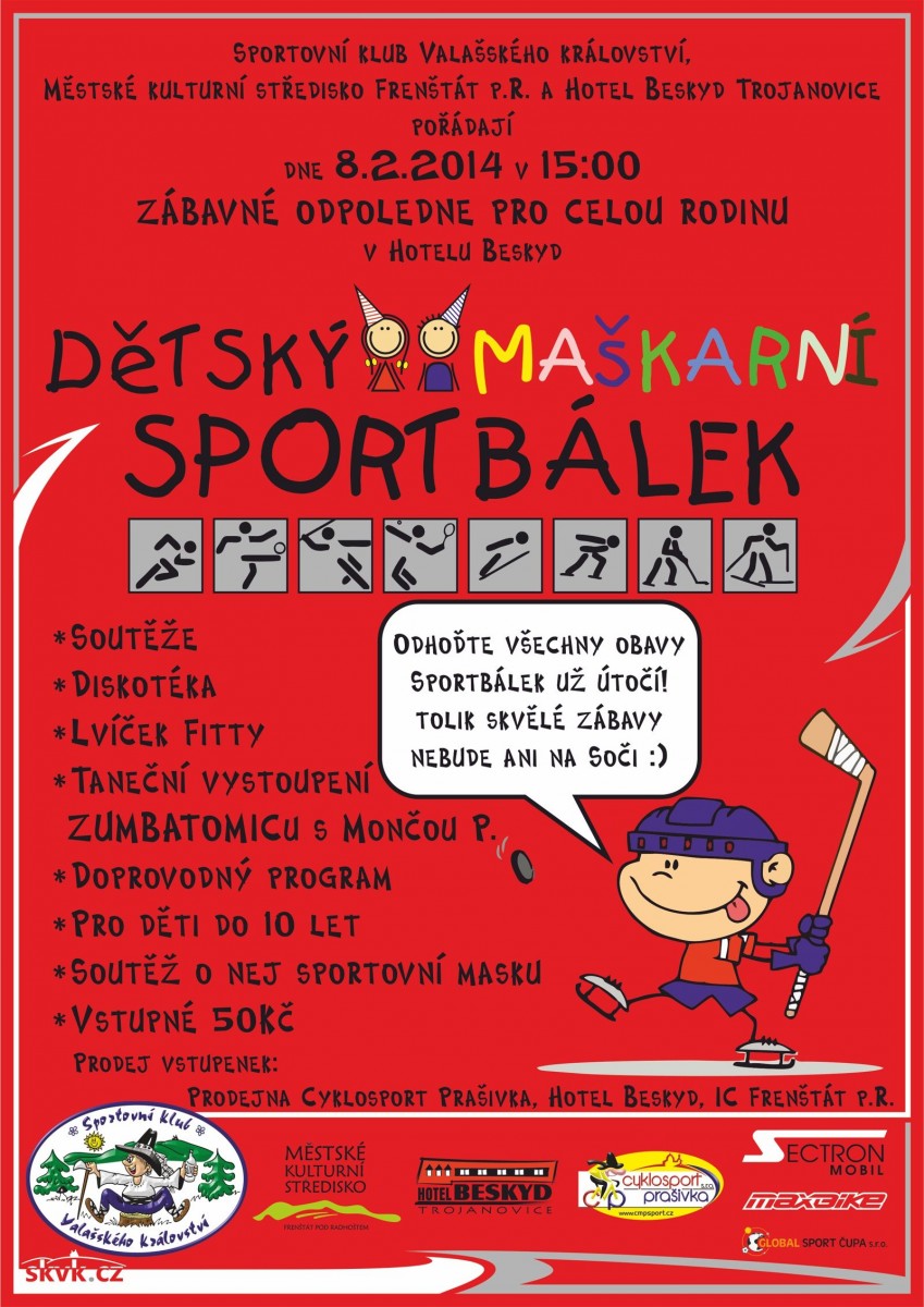 Maškarní sportbálek dětský