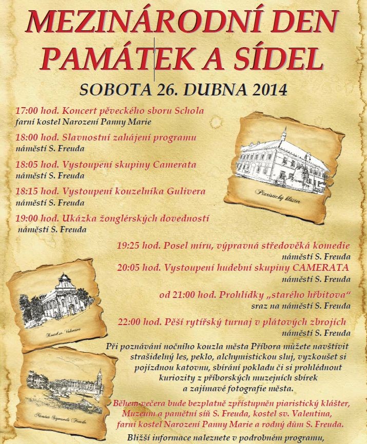 Mezinárodní den památek a sídel Příbor