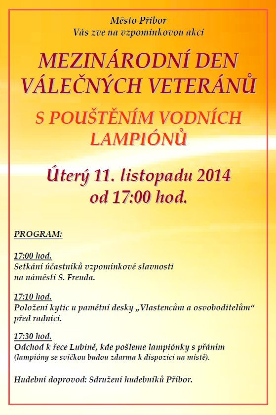 MEZINÁRODNÍ DEN válečných veteránů