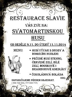 Svatomartinske menu 2014 Slávie Příbor-m