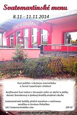Svatomartinské menu restaurace Vino restaurant Příbor-m