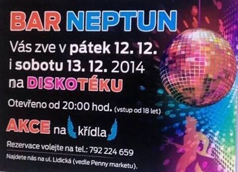 Bar Neptun Příbor diskotéka