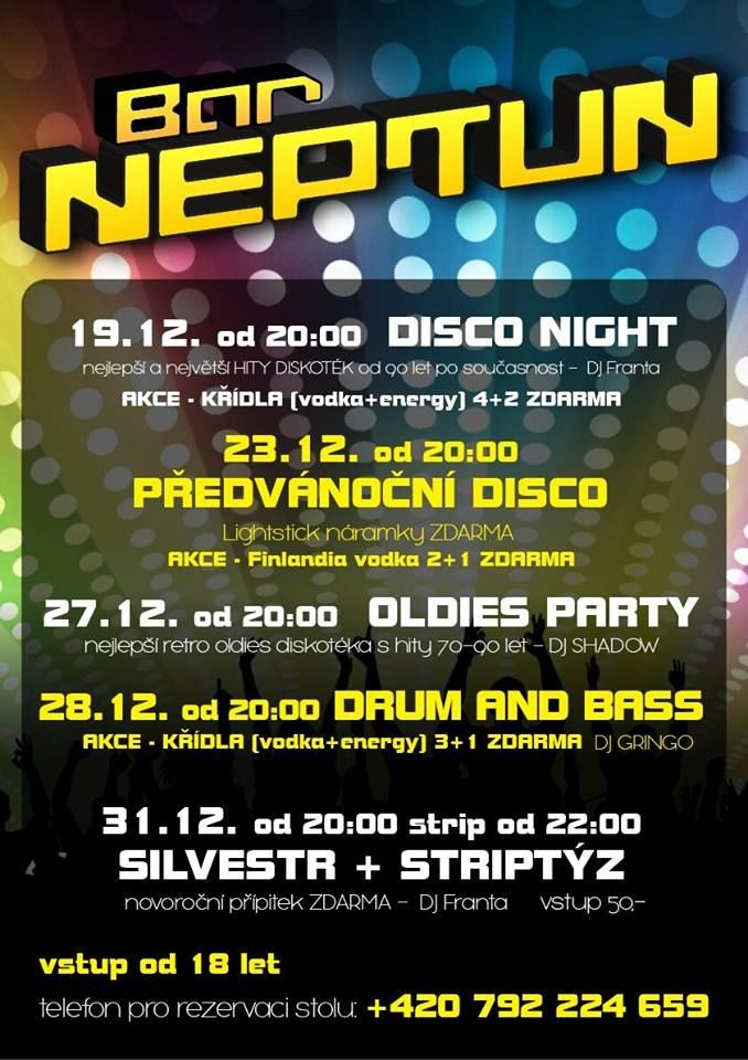 Bar Neptun akce prosinec