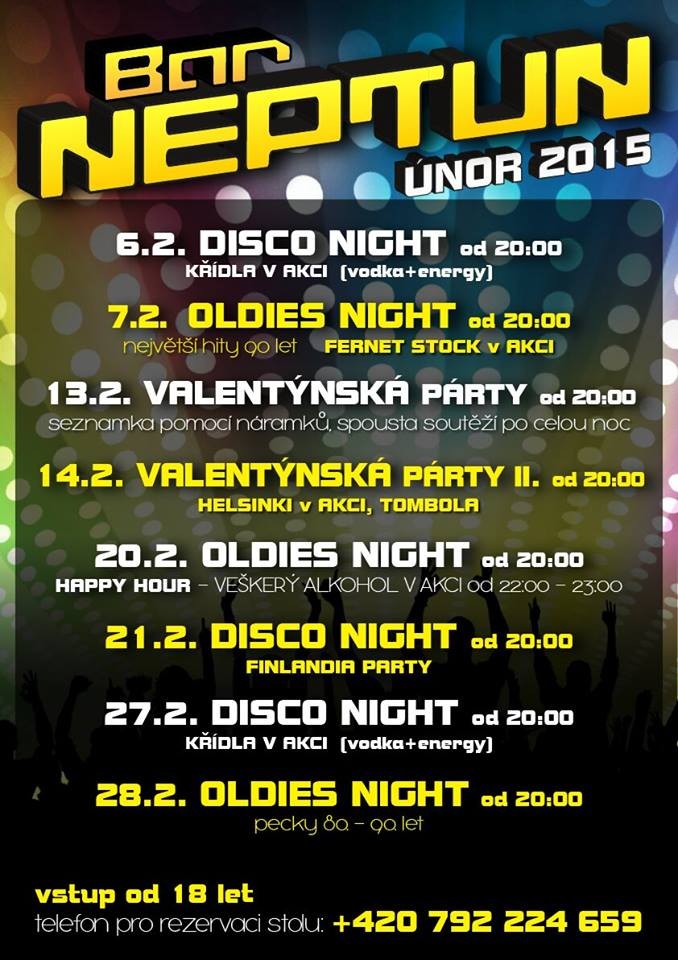 Neptun bar akce únor 2015