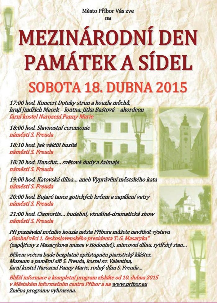 Mezinárodní den památek a sídel sobota 18 dubna 2015-001 Mezinárodní den památek a sídel sobota 18 dubna 2015-001