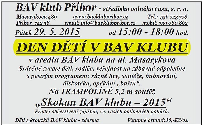 Den dětí Příbor BAV klub