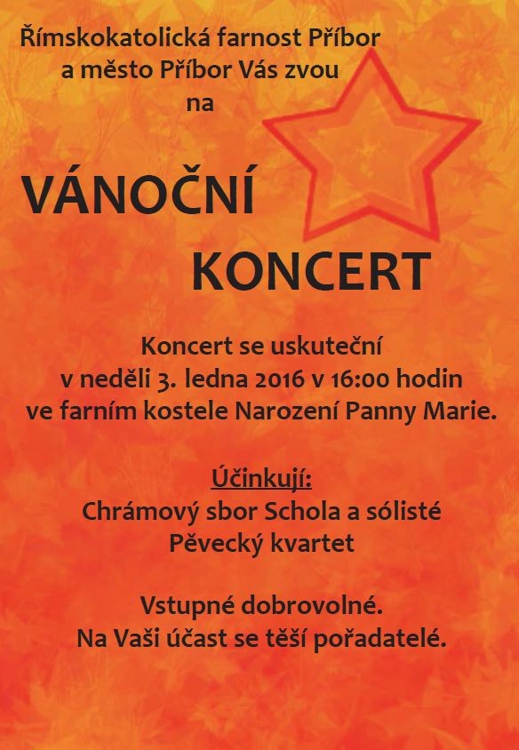 3. ledna 2016 Vánoční koncert