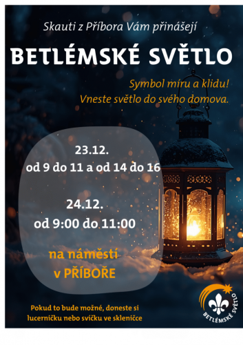 Plakát: Betlémské světlo