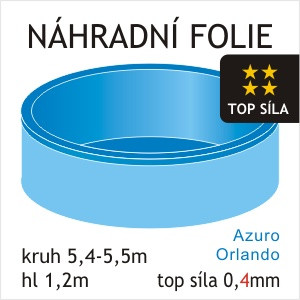 Fólie do bazénu 5,5 x 1,2m - modrá silná 0,4mm &quot;STANDART&quot;