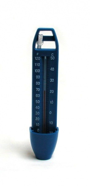Bazénový teploměr modrý 18cm - neplovoucí