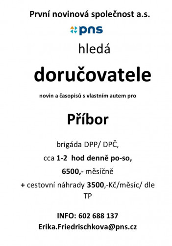 doručovatel novin a časopisů