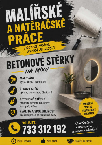 MALÍRSKÉ A NATĚRAČSKÉ PRÁCE