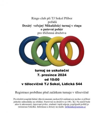 Desátý veřejný Mikulášský turnaj v ringu o putovní pohár