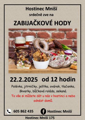 Zabijačkové hody HOSTINEC MNIŠÍ