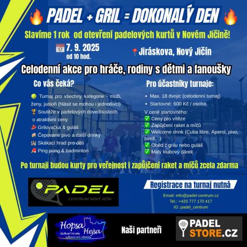 ? PADEL + GRIL = DOKONALÝ DEN ?