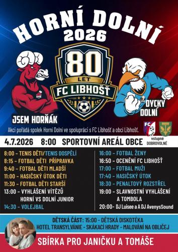 80 LET FC LIBHOŠŤ - HORNÍ DOLNÍ 2026