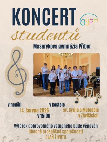 Koncert studentů Masarykova gymnázia Příbor