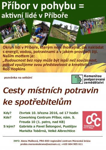 Cesty místních potravin ke spotřebitelům (Setkání bedýnkářů v Příboře)