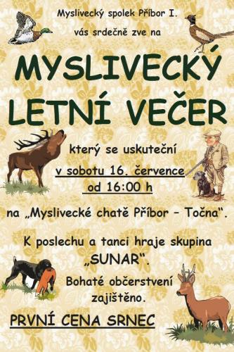 MYSLIVECKÝ LETNÍ VEČER