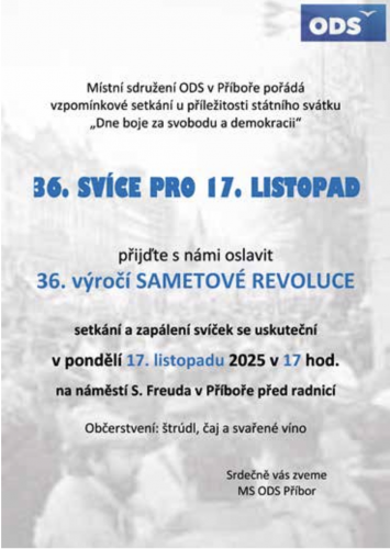 36. SVÍCE PRO 17. LISTOPAD