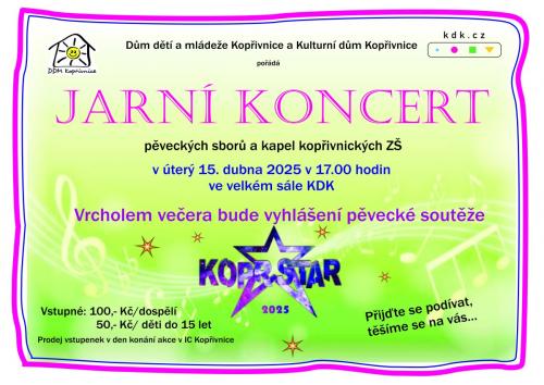 Jarní koncert ZŠ + vyhlášení KOPRSTAR 2025