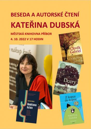 Beseda a autorské čtení s Kateřinou Dubskou