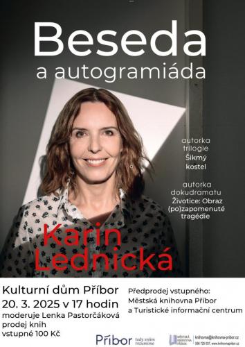 Beseda a autogramiáda s Karin Lednickou