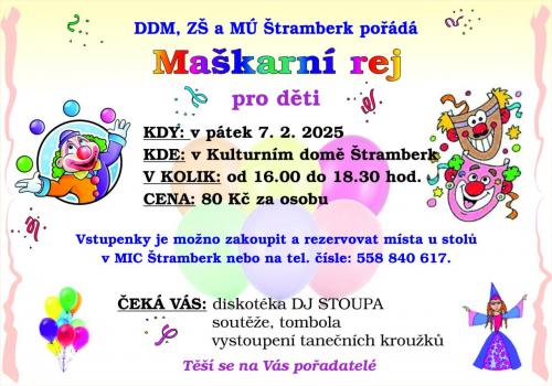 Maškarní rej pro děti