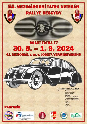 55. Mezinárodní Tatra Veterán Rallye Beskydy 2024 a 41. Memoriál z.m.s. Josefa Veřmiřovského