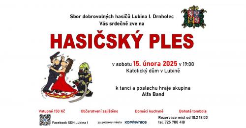 Hasičský ples SDH Lubina I. Drnholec