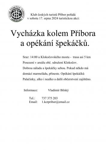 Vycházka kolem Příbora a opékání špekáčků