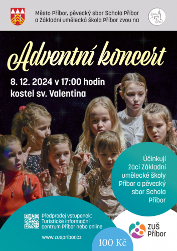 Adventní koncert Scholy Příbor a ZUŠ Příbor