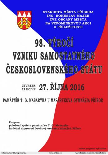 98. výročí vzniku samostatného československého státu