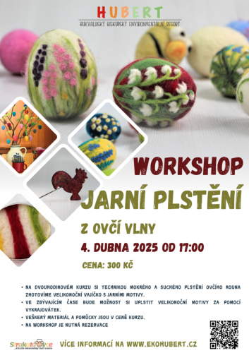 EKOHUBERT: WORKSHOP - Jarní plstění z ovčí vlny