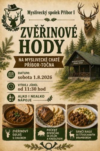 Zvěřinové hody na Myslivecké chatě Příbor-Točna