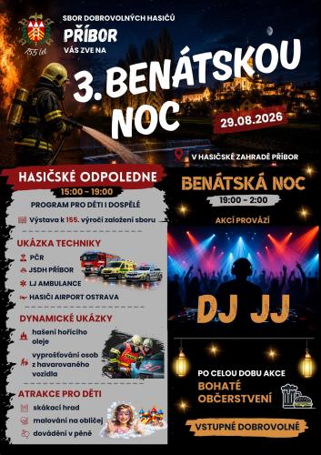 3. BENÁTSKOU NOC A HASIČSKÉ ODPOLEDNE