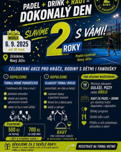 Padel centrum Nový Jičín slaví 2 roky
