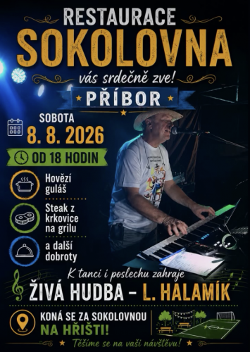 Živá hudba za sokolovnou