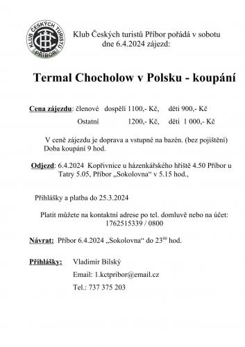 Termal Chocholow v Polsku - koupání