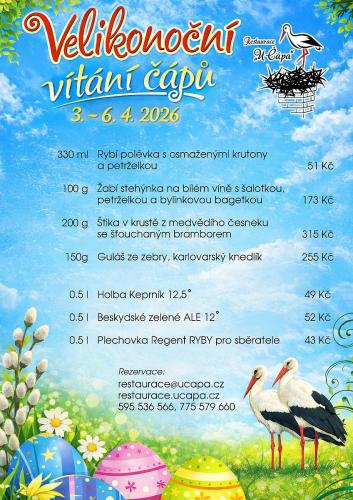 VELIKONOČNÍ VÍTÁNÍ ČÁPŮ